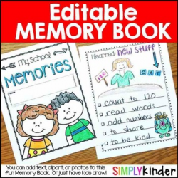 Kindergarten Memory Book - First Grade Memory Book ...