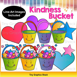 Kindness Bucket Clip Art Freebie | Teaching | Art classroom ...