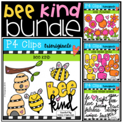Bee Kind BUNDLE (P4 Clips Trioriginals) KINDNESS CLIPART