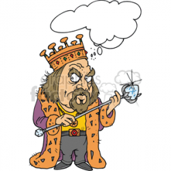King holding a wand clipart. Royalty-free clipart # 375041