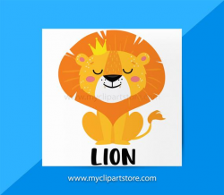 Lion King Clipart Single, King of the Jungle, Crown, African Safari, Wild  Animals, Baby Shower, Commercial Use, Vector Clipart, SVG Files