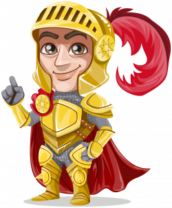 Clipart - King or prince warrior in golden armor, without weapons