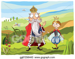 Vector Clipart - The king and prince. Vector Illustration ...