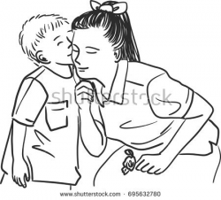 Kiss clipart black and white 4 » Clipart Station