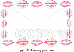 Clipart - Kiss border. Stock Illustration gg4112742 - GoGraph