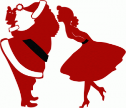 Silhouette Online Store: mommy kissing santa claus ...