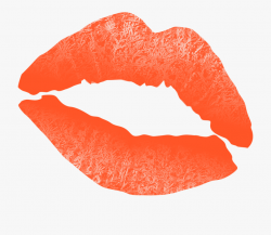 Lips Clipart Coral Lip - Lips With Orange Lipstick #81625 ...