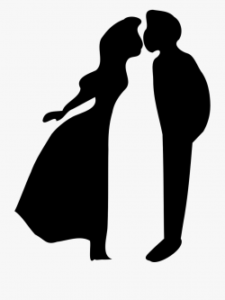 Kiss Clipart Black And White - Cartoon Boy And Girl Kissing ...