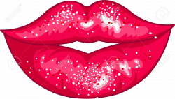 Mouth Kissing Lip Clipart Collection Free Kiss Realistic Red ...