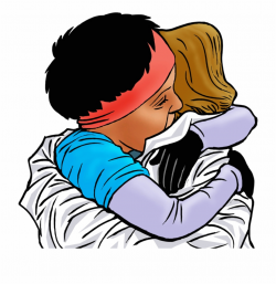 Kiss Clipart Thank You - 2 People Hugging Clipart Free PNG ...