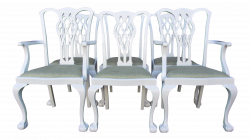 Antique White Lacquer Dining Chairs Set Of Chair Clip Art Kitchen ...