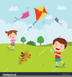 Children Flying Kite Clipart | Free Images at Clker.com ...