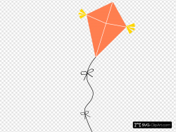 Orange Kite Clip art, Icon and SVG - SVG Clipart