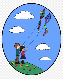 Flying Kites Clipart Illustration - Kite Clip Art Free, HD ...