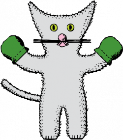 Kitten With Mittens Clip Art at Clker.com - vector clip art online ...