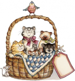 Laurie Furnell - a basket full of cats | Country Graphics ...