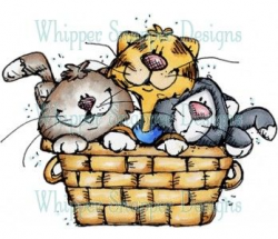 Basket Full of Kittens | Stamps, patterns & coloring pages ...