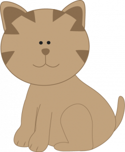 Cartoon pouncing kitten Clip Art | Kitty Cat - cute brown ...
