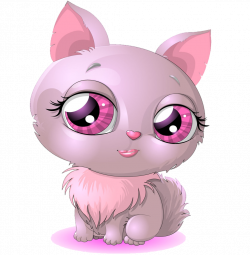 Pink cat Kitten Clip art - Cartoon cute little kitten 1024*1045 ...
