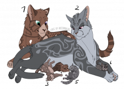 SetPrice-Adoptables - Cat Family 2 - OPEN [4/6] by PinkPlushChicken ...