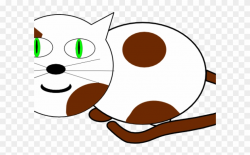 Kitten Clipart Cat Sat - Custom Brown And White Cat Shower ...