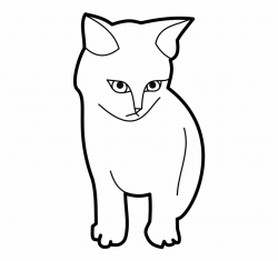Kitten Clipart Catblack - Cat Clipart Black And White, HD ...