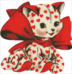 VINTAGE KITTEN VALENTINE'S CARD | CAT ART | Pinterest | Hello dolly ...