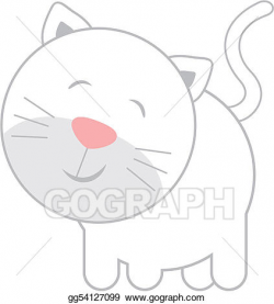 Vector Art - White kitten. EPS clipart gg54127099 - GoGraph