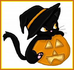 Stunning Halloween Kitten Drawing Clipartxtras Of Png Style And ...