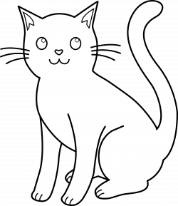 Kitty Cat Line Art For Coloring | i love cats | Pinterest | Kitty ...