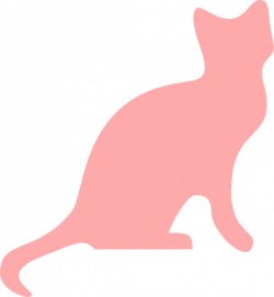 Pink Cat Silhouette Clip Art at Clker.com - vector clip art online ...