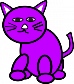 Purple Cat Clipart