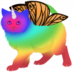 Rainbow Unicorn Butterfly Kitten by KaraSkakalac on DeviantArt