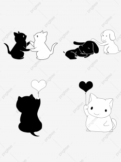 Puppy Or Kitten Sitting In A Row, Puppy Clipart, Cute Dog ...