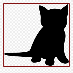 Kitten Clipart 6 Cat - Kitten Silhouette - Png Download ...