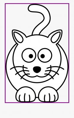 Best Cat Face Clipart Black And White Pic Of Kitten - Easy ...