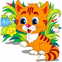 Funny Cartoon Kittens Clip Art Images On A Transparent Background ...
