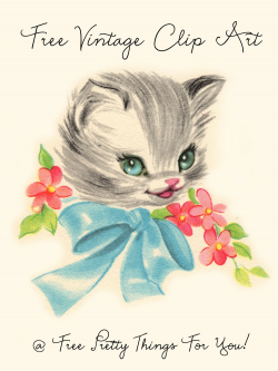 ClipArt: Free Vintage Kitty Image - Free Pretty Things For You