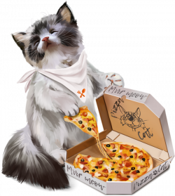 Chat et pizza : dessin png, tube - Cat and pizza, food png | cute ...