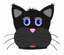 Black Cat Cat Kitten Animal Pet Black Feline - Sad Cat Clip ...