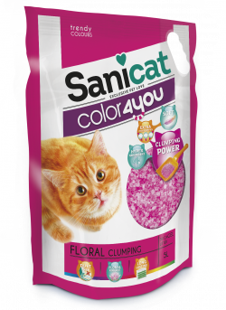 Sanicat Color4you Floral - Color 4 you clumping cat litter. Finally ...