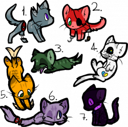 Chibi Monster Kitty Adopts (OPEN 5/7) by Cacti-Catti on DeviantArt