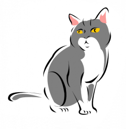 Grey Cat Clip Art at Clker.com - vector clip art online, royalty ...