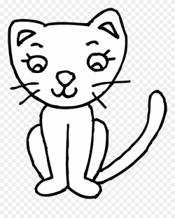 Cat Clipart Black And White - Kitty Cat Clip Art - Png ...