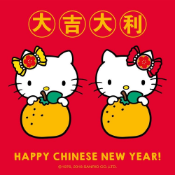 Happy Chinese New Year! | 揮春 | Hello kitty, Hello kitty ...