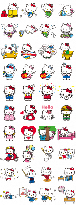 画像 - Hello Kitty by Sanrio - Line.me | Genre (Emoji) | Pinterest ...