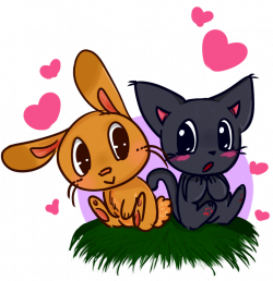 Bunny and kitty love by nyaryun on DeviantArt