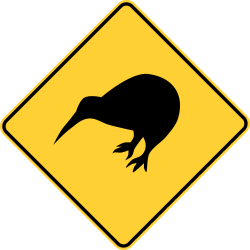 File:New Zealand road sign - Kiwi.svg - Wikimedia Commons