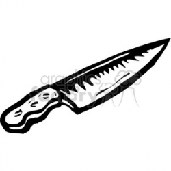 black and white kitchen knife clipart. Royalty-free clipart # 173669