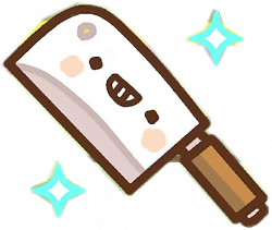 cleaver knife murder weapon cute kawaii cartoon clawber...